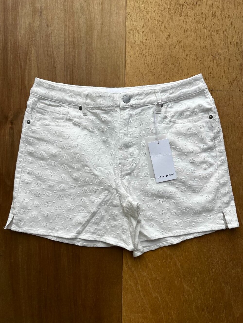 DEAR JOHN JULIAN SHORT Women’s sz 30 White Lace High Rise Stretch NEW